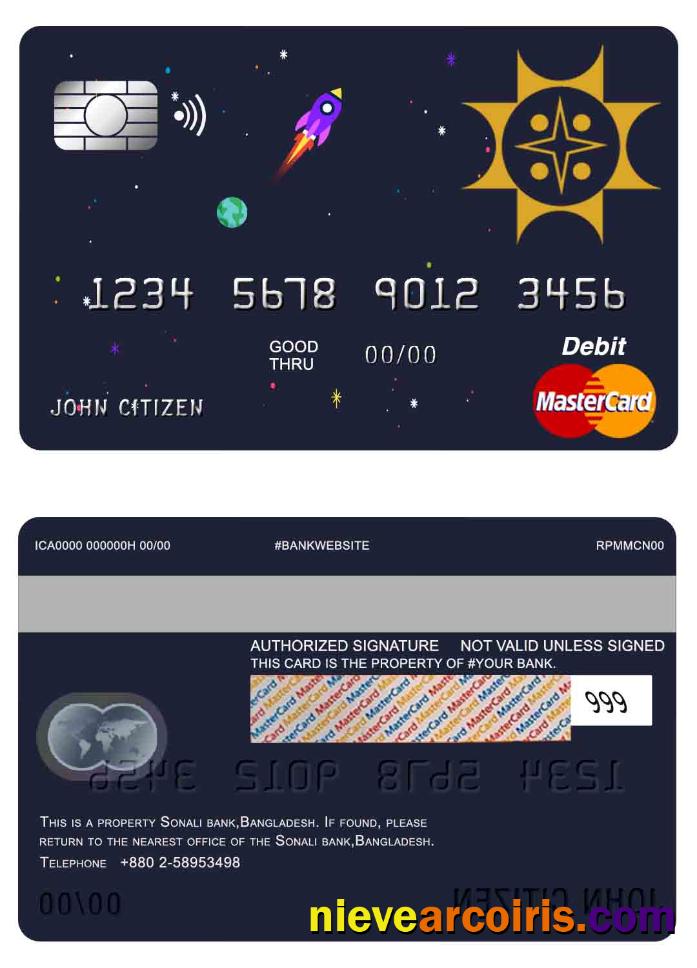 Bangladesh Sonali bank mastercard